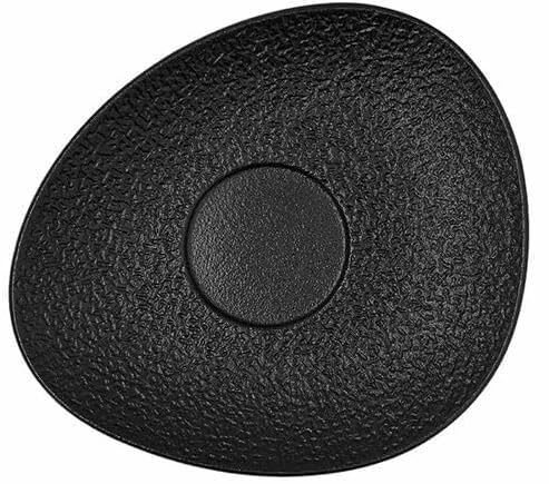 Bidasoa Fosil Teller, Schwarz, Keramik, Aluminiumoxid, 13,3 x 11,6 x 1,7 cm, Kaffeebraun (12 Stück) von Bidasoa