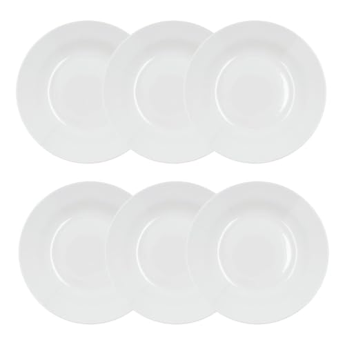 Bidasoa Lis Set mit 6 tiefen Tellern, Porzellan, 22,5 cm, mikrowellengeeignet, kühlschrankgeeignet, stapelbar Bidasoa Lis Set mit 6 tiefen Tellern, Porzellan, 22,5 cm, mikrowellengeeignet, kühlschrankgeeignet, stapelbar von Bidasoa