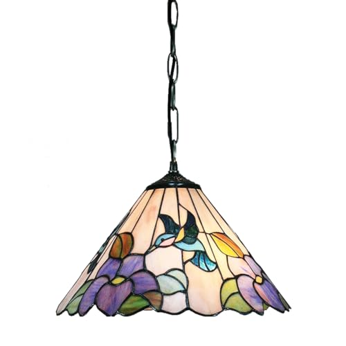 8-Zoll-Kleine Blumen im Landhausstil Tiffany-Stil Kronleuchter, Nachttischlampe, Schreibtischlampe, Wohnzimmer-Bar-Kronleuchter von Bidesen