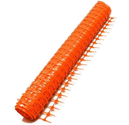 Bie-Tec 1 Rolle mit 1 m x 50 m Absperrzaun Kunststoff ORANGE, Bauzaun Warnzaun Warnnetz Zaun Netz (1 Rolle 50 m, Orange) von Bie-Tec