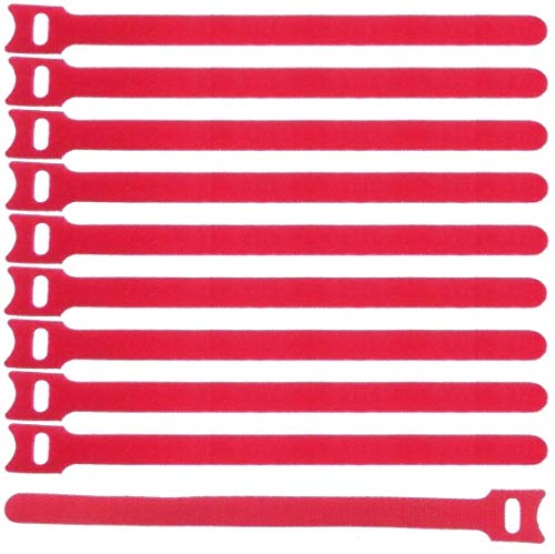 1.000 x Klettkabelbinder 200 x 25 mm Rot Klett Kabelbinder Kabel-Klettband - Wiederverschliessbar/Wiederverwendbar (1000, 200 x 25 mm Rot) von Bie-Tec