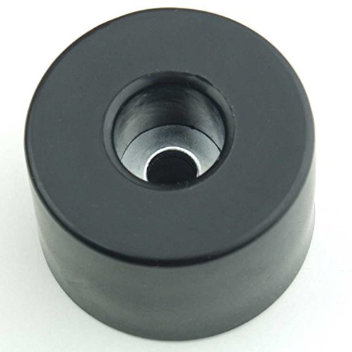 100 Stück Gummifüße 38 x 25 mm - Gummifuß schwarz mit Stahlscheibe Stahleinlage Adam Hall 49011 von Bie-Tec