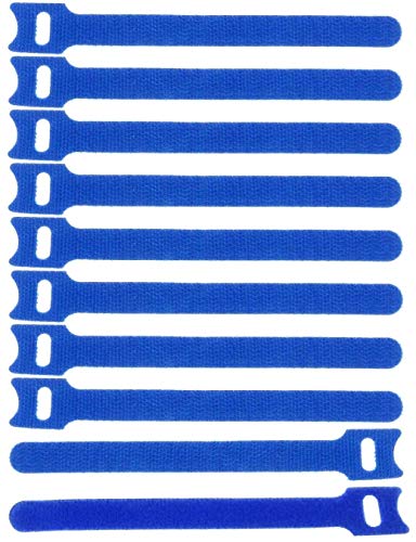 100 x Klettkabelbinder 150 x 22 mm Blau Klett Kabelbinder Kabel-Klettband - Wiederverschliessbar/Wiederverwendbar (100, 150 x 22 mm Blau) von Bie-Tec