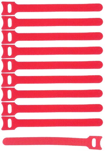 100 x Klettkabelbinder 150 x 22 mm Rot Klett Kabelbinder Kabel-Klettband - Wiederverschliessbar/Wiederverwendbar (100, 150 x 22 mm Rot) von Bie-Tec