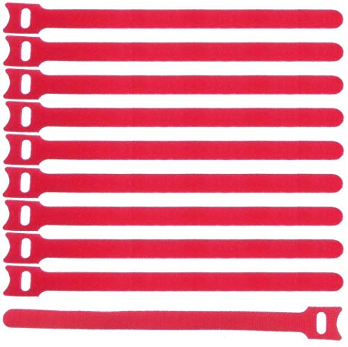 150 x Klettkabelbinder 200 x 25 mm Rot Klett Kabelbinder Kabel-Klettband - Wiederverschliessbar/Wiederverwendbar (150, 200 x 25 mm Rot) von Bie-Tec