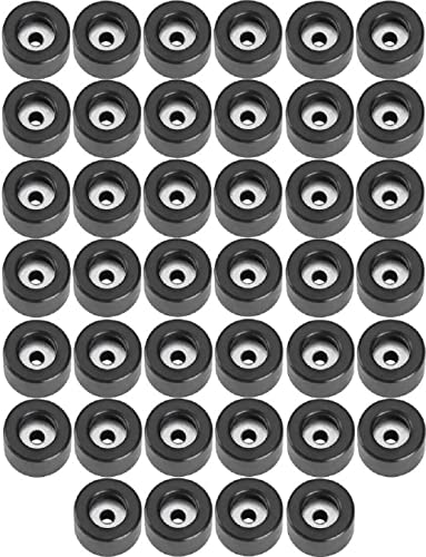 40 Stück Gummifüße 25 x 15 mm - Gummifuß schwarz mit Stahlscheibe Stahleinlage Adam Hall 4904 von Bie-Tec