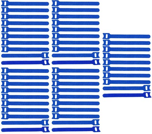50 x Klettkabelbinder 150 x 22 mm Blau Klett Kabelbinder Kabel-Klettband - Wiederverschliessbar/Wiederverwendbar (50, 150 x 22 mm Blau) von Bie-Tec