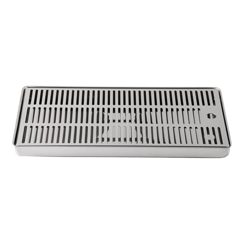 BieTal® Aufbau Tropfschale Tropfkasten 80x22cm 2-teilige Abtropfschale aus Edelstahl mit Lochplatte für Theke oder Bar zum Auflegen von BieTal