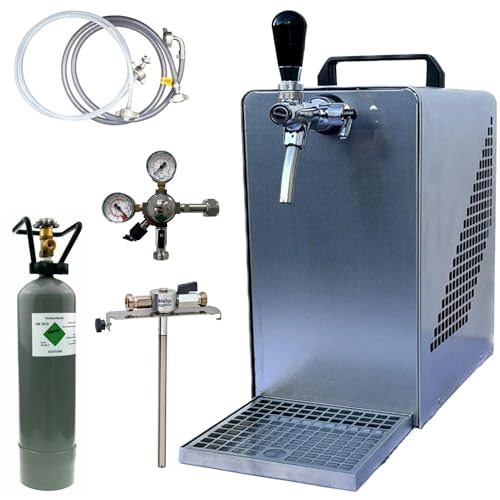 BieTal® Bierzapfanlage Bierkühler Zapfanlage mit Kühlung 30 Liter/h - SET - 5 Liter Adapter - 2 Kg CO2 von BieTal