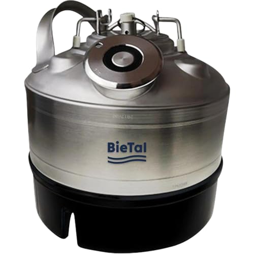 BieTal® Reinigungsbehälter Reinigungsfass KEG 5 Liter zum Bierzapfanlage Bierleitung reinigen für Zapfkopf Typ A Flach von BieTal