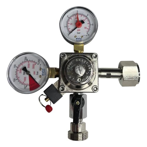 BieTal ® Druckminderer Druckregler CO2 Hauptdruckminderer Kohlensäure 1-leitig mit Inhaltsanzeiger 3 bar von BieTal