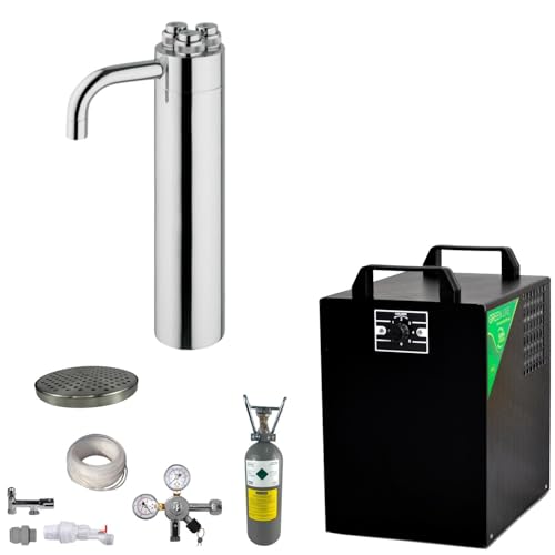 Tafelwassergerät BieTal® BT-25U Untertisch Wassersprudler für bis zu 25 Liter pro Stunde Sprudelwasser mit Kühlung & Zapfstelle BieTal® Puls 355 & Komplettset von BieTal