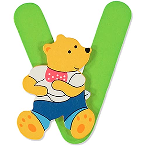 Holzbuchstabe V, Bär-Design, von Bieco von Bieco