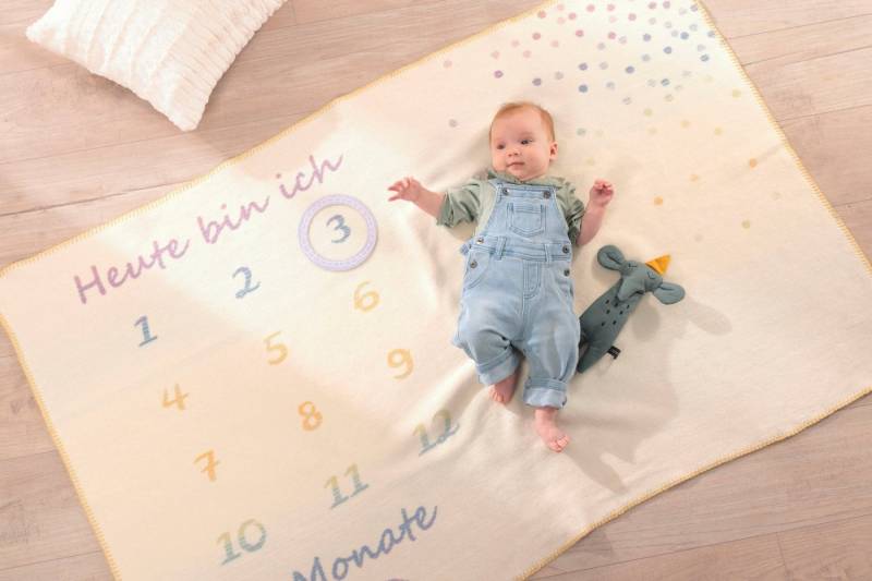 Babydecke Babydecke Milestone, Biederlack, Babydecke Milestone, die perfekte Fotodecke von Biederlack