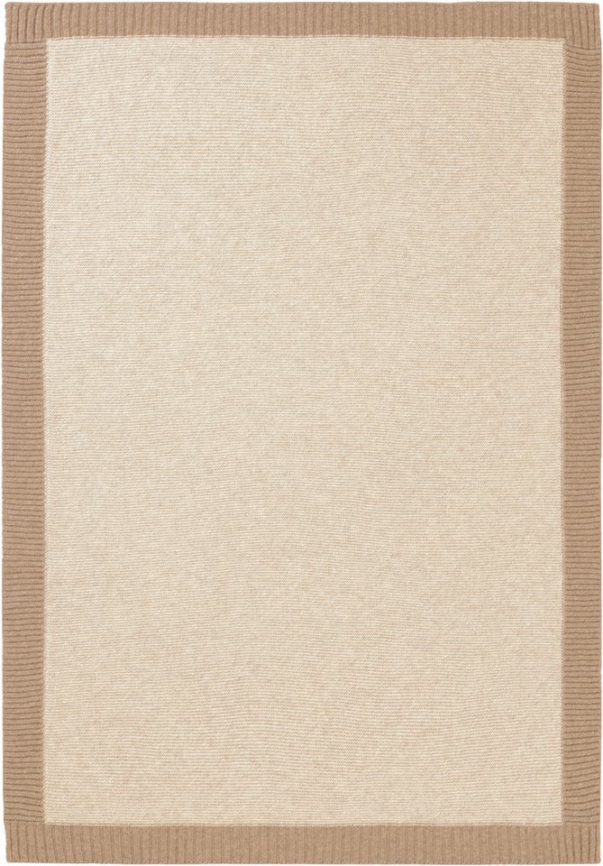 Babydecke Babydecke Wool Knit, Biederlack, 75 x 100, mit kontrastfarbigem Patentrand von Biederlack