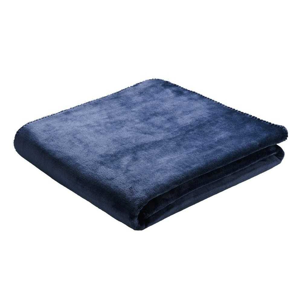 Biederlack Kuscheldecke Uni Simply Good Dunkelblau 130x170 cm von Biederlack