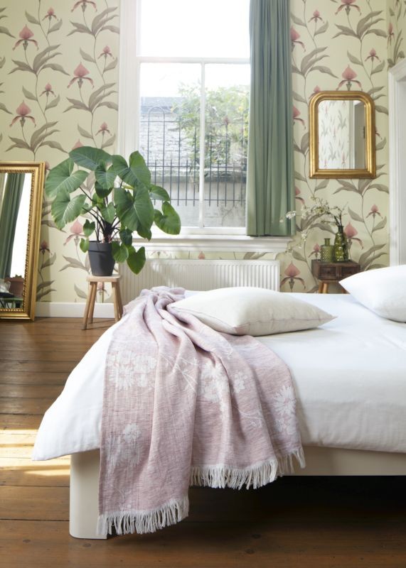 Biederlack Sommer Plaid Heimdecke Wohndecke 130x180 cm Awakening rosa 730183 von Hermann Biederlack GmbH & Co.