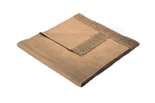 Biederlack Sesselschoner, 60 % Baumwolle, Mit Fransen, 50 x 200 cm, Braun, Cotton Cover Camel, 503930 von biederlack