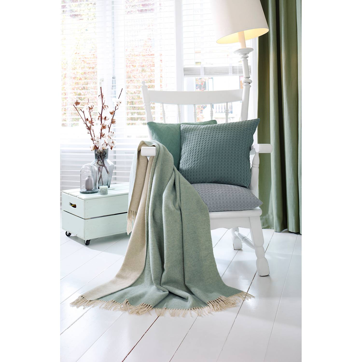 home24 Plaid Cashmere I 150 x 200cm Grün/Hellgrün Wolle home24 Plaid Cashmere I 150 x 200cm Grün/Hellgrün Wolle von home24