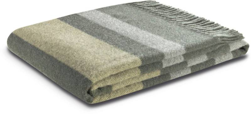 Plaid Plaid Moss Charming mit hochwertigen Fransen, Biederlack, Wolle-Kaschmir-Mix von Biederlack