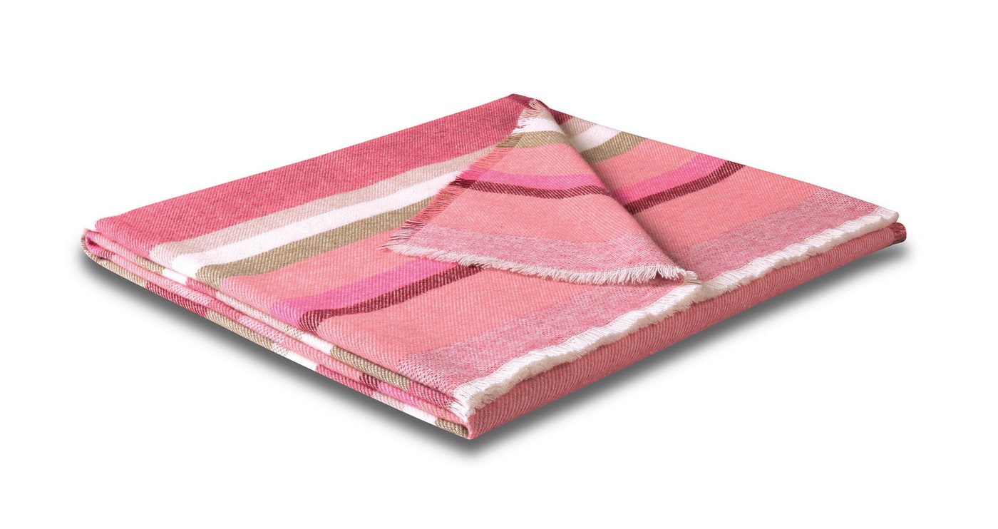 Wohndecke Biederlack Plaid GILETTI BL 130x170 cm pink, Biederlack von Biederlack