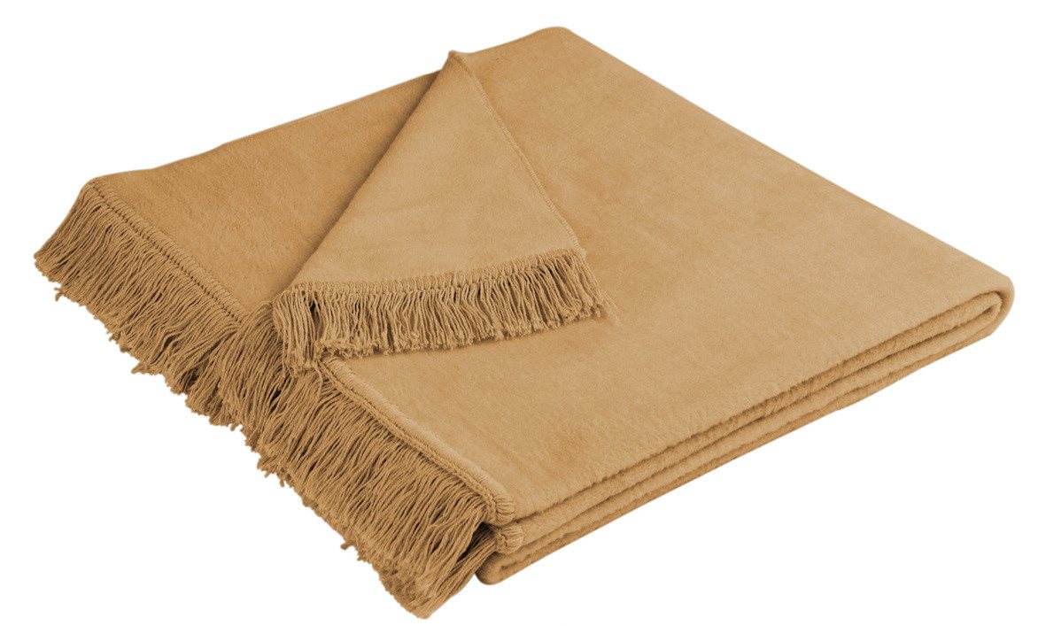 Wohndecke Biederlack Sesselläufer COVER COTTON BL 50x200 cm beige, Biederlack von Biederlack