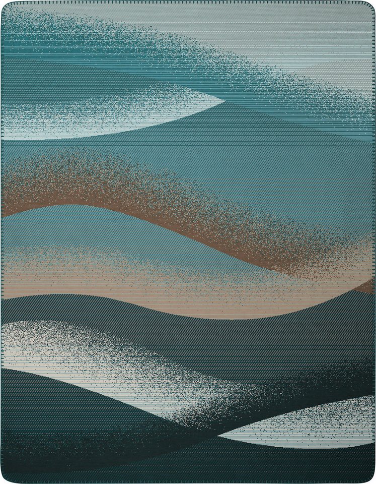 Wohndecke Ocean Wave, Biederlack, mit geketteltem Zierstich von Biederlack