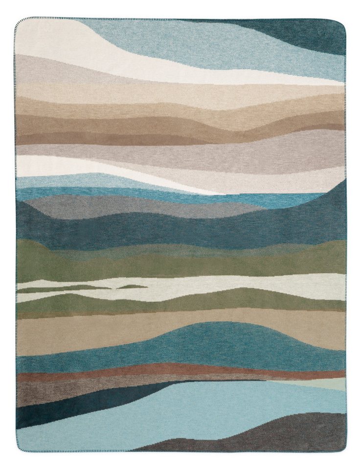 Wohndecke Wohndecke Iceland Horizon mit geketteltem Zierstich, Biederlack, Made in Germany von Biederlack