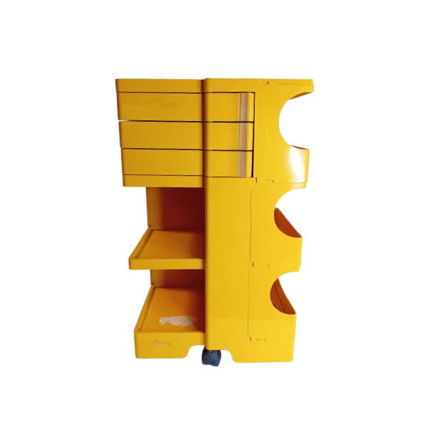 Boby Beistellwagen/Servierwagen Gelb von Joe Colombo (1970er Jahre), Bieffeplast von Bieffeplast