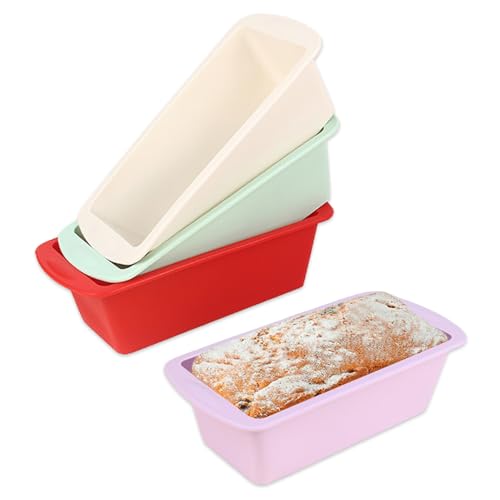 Bieiyhe 4 Stück Silikonbackform Kastenform 19.2 X 9.5 X 5.5 cm,Brotbackform Rechteckig,Tortenform Silikon,Toastbrot Backform,Silikonformen Backen,Kastenbackform,Kuchenform Kasten,Antihaft Backform Bieiyhe 4 Stück Silikonbackform Kastenform 19.2 X 9.5 X 5.5 cm,Brotbackform Rechteckig,Tortenform Silikon,Toastbrot Backform,Silikonformen Backen,Kastenbackform,Kuchenform Kasten,Antihaft Backform von Bieiyhe