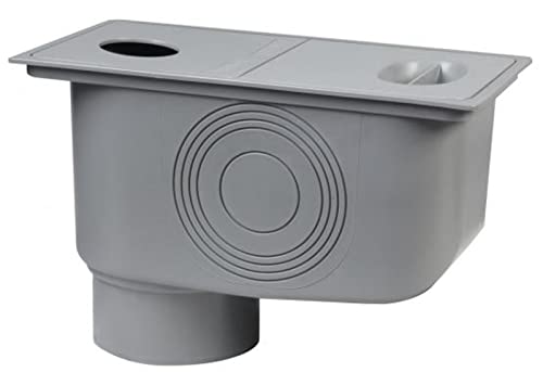 Bielbet Regenablauf Regenrohrablauf Dachrinnenablauf Regensinkkasten 50-110 Ø Grau von Bielbet