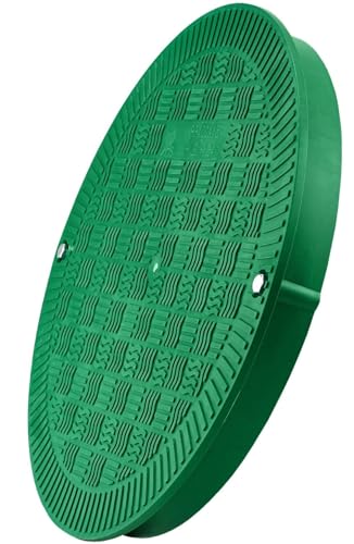 Schachtdeckel DN400 Kl.A15 Schwarz Grün Grau Steigrohr KG Rohr Brunnendeckel Kontrollschacht Abwasser (Grün DN400) von Bielbet