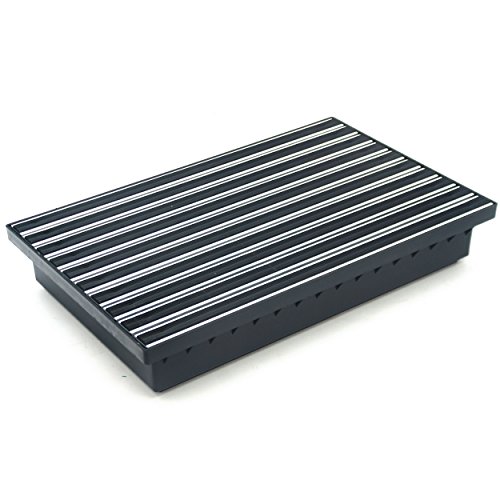 Schuhabstreifer Fußmatte Fußabtreter Alurost mit Gummistreifen 58,5x36,5 cm von Bielbet
