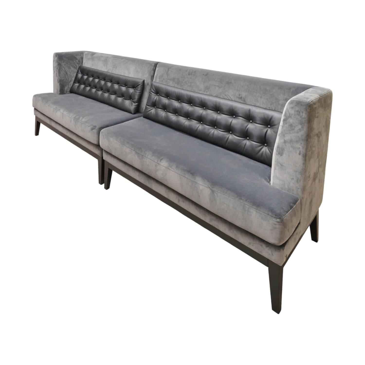 2er-Set Bank Polo Dining Stoff City Velvet Reloaded Grau Gestell Esche Schwarz G... 2er-Set Bank Polo Dining Stoff City Velvet Reloaded Grau Gestell Esche Schwarz G... von Bielefelder Werkstätten