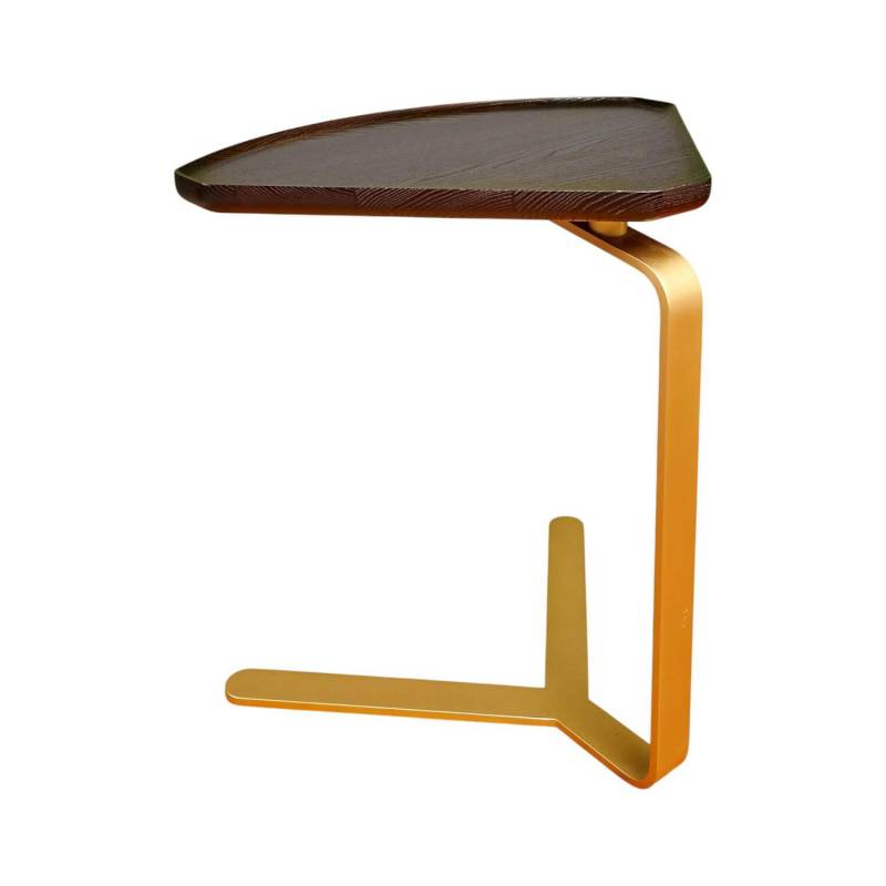 Beistelltisch Joy Platte Wengefarbig Gebeizt Gestell Messingfarbig Beistelltisch Joy Platte Wengefarbig Gebeizt Gestell Messingfarbig von Bielefelder Werkstätten