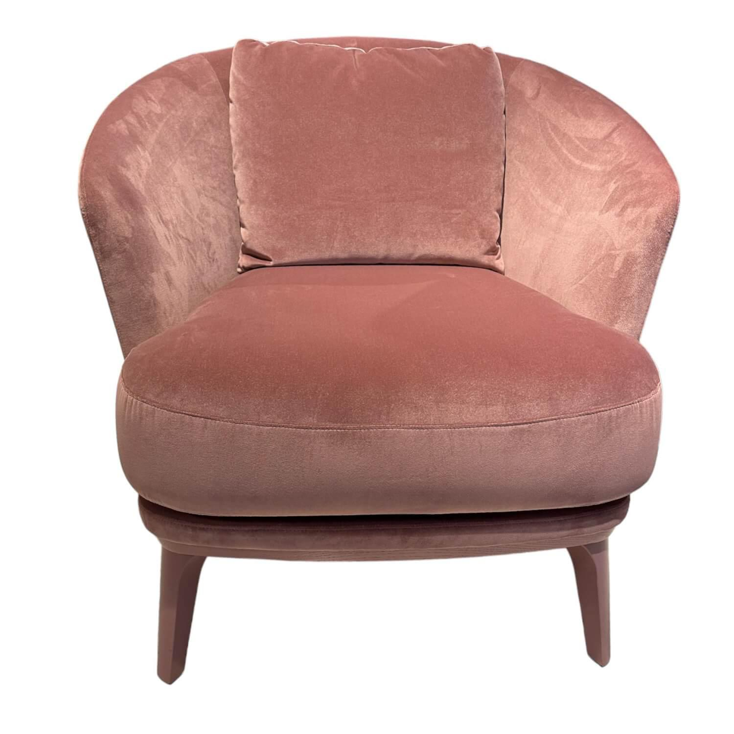 Sessel Amy Bezug Stoff Amica BW1731-484 Rosa Gestell Lackiert Rosa von Bielefelder Werkstätten