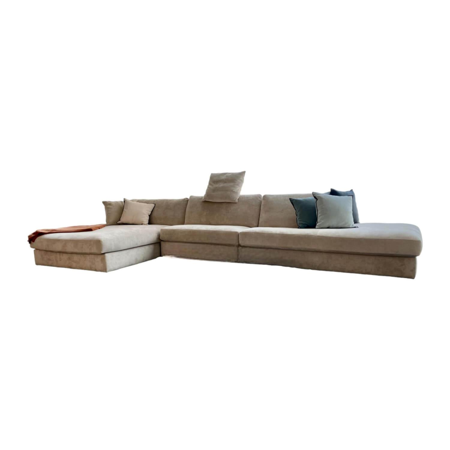 Ecksofa Inspiration Stoff Carson Cream Velvet 1 1336 071 Ohne Couchtisch von Bielefelder Werkstätten