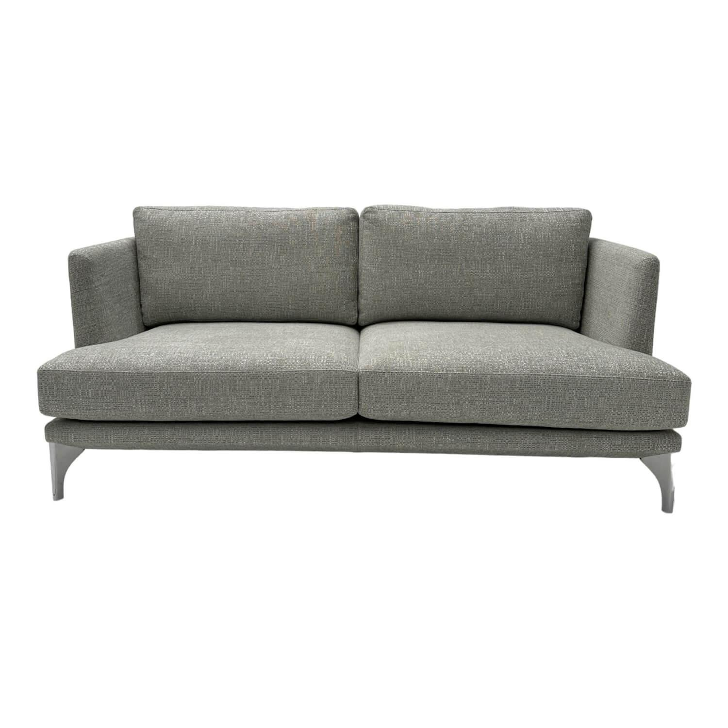 Sofa Polo Living 2 80 Bezug Stoff Modena BW1761-282 Grau Füße Aus Edelstahl von Bielefelder Werkstätten
