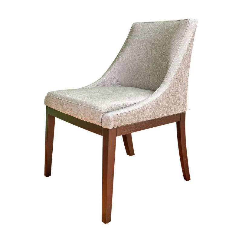 Stuhl Leona Stoff Khai JAB 1023 094 Grau Gestell Eiche Schwarz Gebeizt von Bielefelder Werkstätten