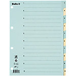 Biella 1 bis 10 Register DIN A4 Blau, Gelb 10-teilig 4 Löcher 0462440.00 10 Blatt von Biella