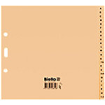 Biella A - Z Register DIN A4 (halbe Höhe) Braun 24-teilig 2 Löcher von Biella