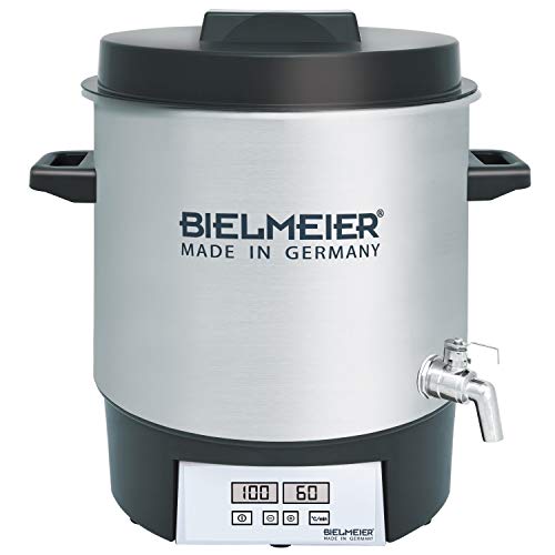 BIELMEIER Einkochautomat 1800 W 27 Liter Auslaufhahn Edelstahl 3/4" BHG411.3 von Bielmeier