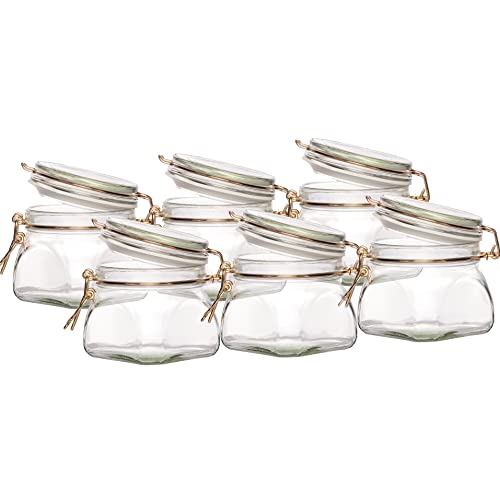 BIELMEIER Set 6 Stück 550ml Einmachgläser einwecken Vorratsgläser Drahtbügelglas Gold Bügelverschluss Made in Germany BIELMEIER Set 6 Stück 550ml Einmachgläser einwecken Vorratsgläser Drahtbügelglas Gold Bügelverschluss Made in Germany von Bielmeier