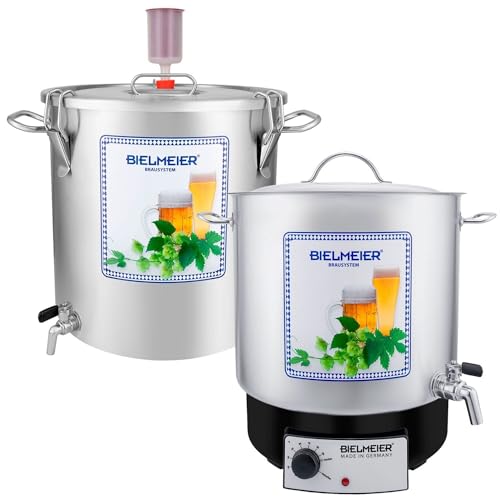 Bielmeier Bierbrauset 10teilig Maischekessel 2000 W 29L Läuterbottich 35 Liter Bier selber brauen Made in Germany Bielmeier Bierbrauset 10teilig Maischekessel 2000 W 29L Läuterbottich 35 Liter Bier selber brauen Made in Germany von Bielmeier