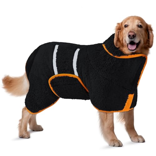 Bienbee Hundebademantel, schnell trocknend, super saugfähig, für nach dem Baden, warmes Handtuch, Hundebadzubehör, Schwarz, Größe XL Bienbee Hundebademantel, schnell trocknend, super saugfähig, für nach dem Baden, warmes Handtuch, Hundebadzubehör, Schwarz, Größe XL von Bienbee