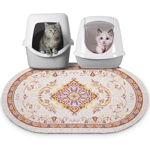 Bienbee Katzentoilettenmatte, 83,8 x 55,9 cm, große Katzentoilette, Teppich mit rutschfester Unterseite, leicht zu reinigen, Zubehör für den Innenbereich, Kätzchen-Boden, Braun, L Bienbee Katzentoilettenmatte, 83,8 x 55,9 cm, große Katzentoilette, Teppich mit rutschfester Unterseite, leicht zu reinigen, Zubehör für den Innenbereich, Kätzchen-Boden, Braun, L von Bienbee