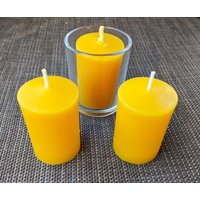 Votivkerzen Aus Reinem Bienenwachs - Zur Entspannung Und Meditation Mit Oder Ohne Glas von Bienenhexe
