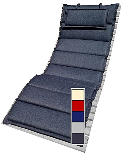 Auflage für Wellenliege Polsterung für Waldsofa Traumliege Sonnenliege Relaxliege Gartenliege Himmelsliege Wellnessliege Saunaliege (Anthrazit, Auflage) von BierEx