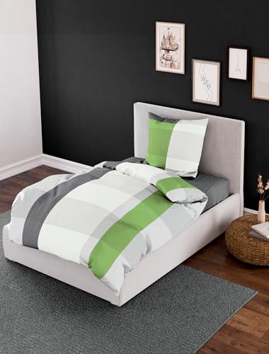 Bierbaum Bettwäsche 4643, Satin Basic, Designed in Germany, Silber, 135 x 200 cm von Bierbaum