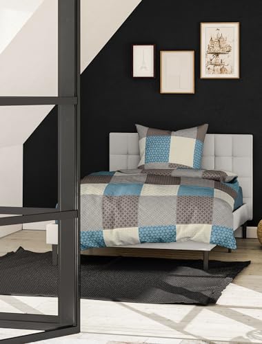 Bierbaum 6277_04 Feinbiber-Bettwäsche , Designed in Germany, 135 x 200 cm + 80 x 80 cm, mokka von Bierbaum